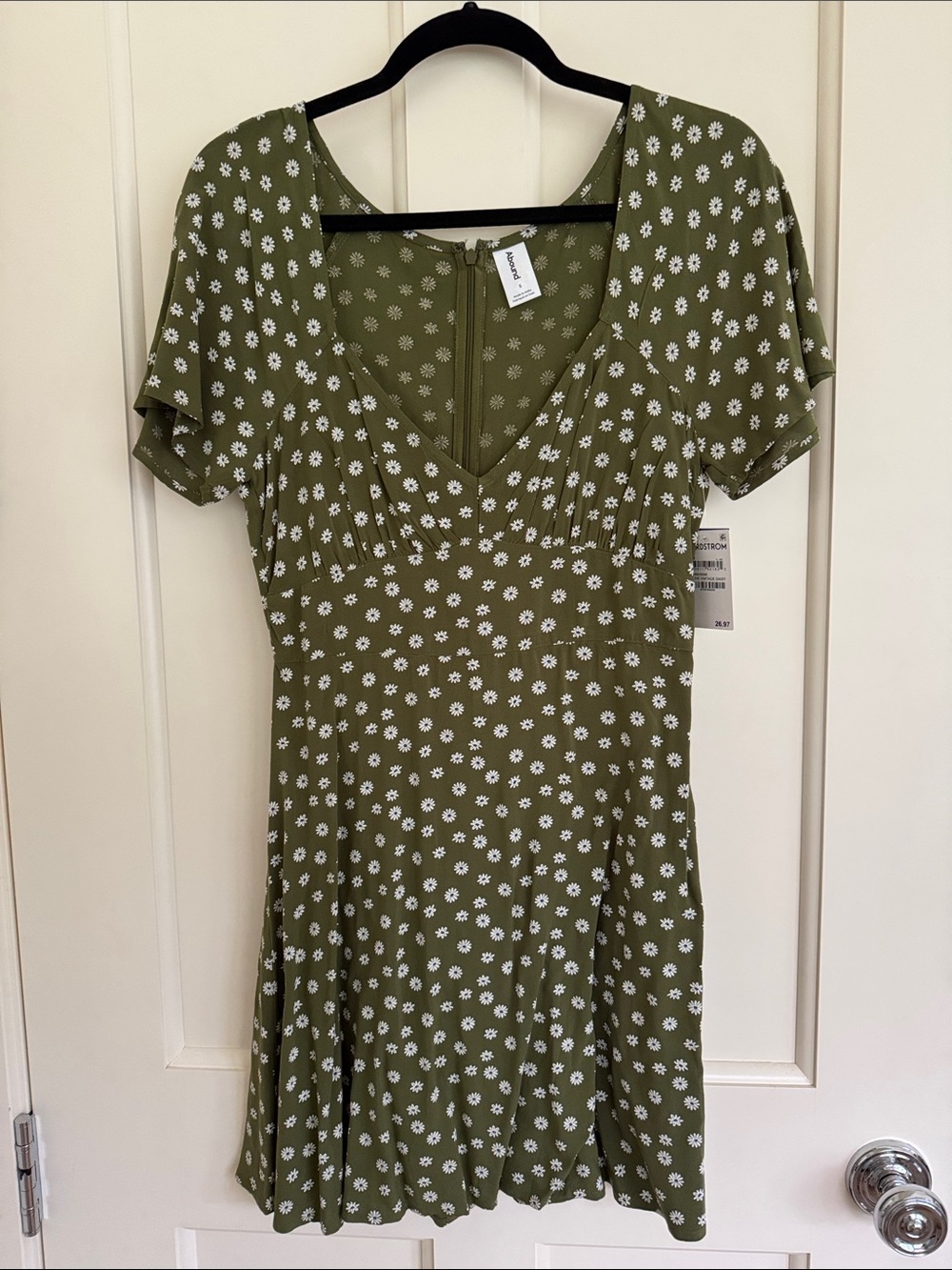 Green Floral Mini Dress